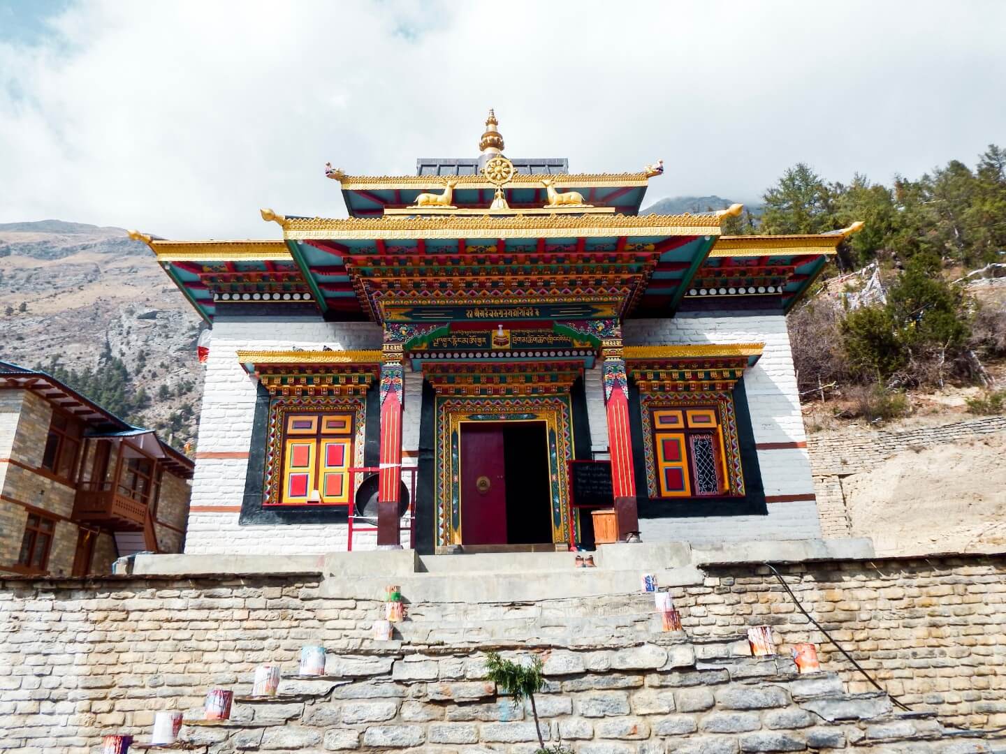 Temple along the Annapurna Circuit, Nepal