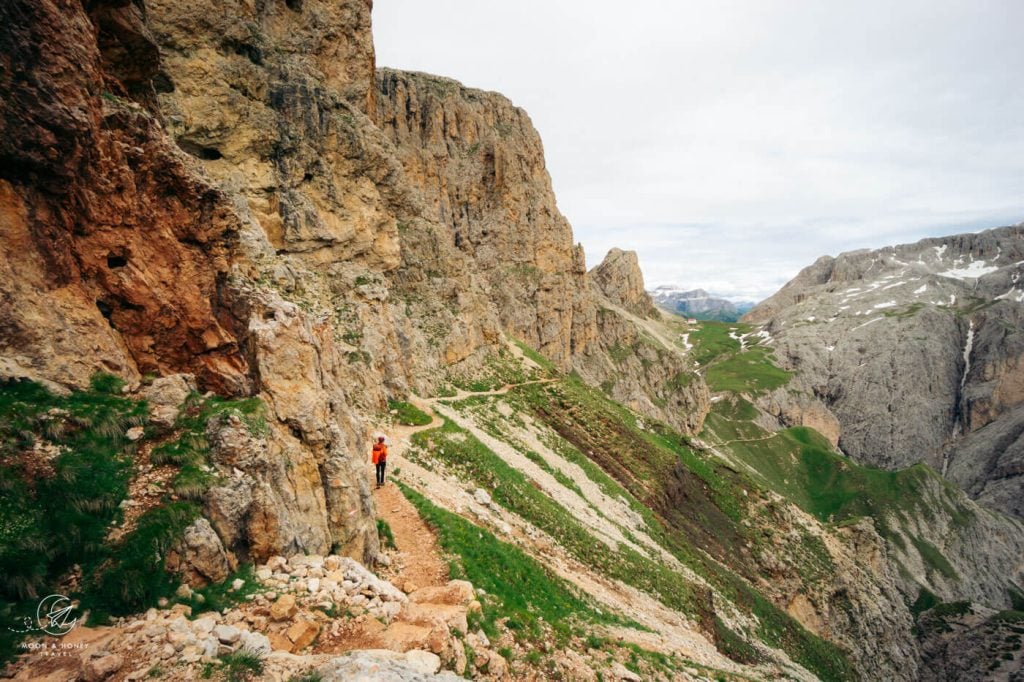 Schlernhaus to Tierser Alpl hiking trail, Dolomites