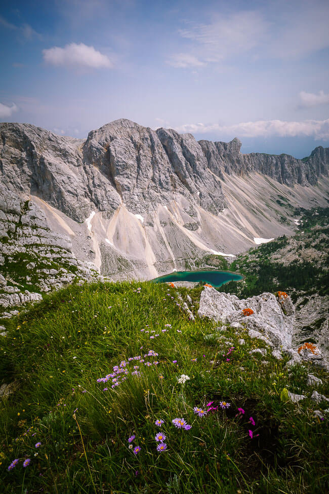 Veliko Špičje view of Seven Lakes, Julian Alps, Slovenia