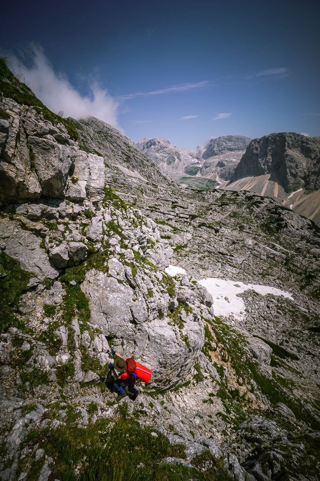 Veliko Špičje protected route, Julian Alps, Slovenia