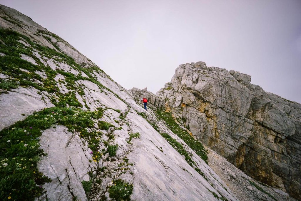 Špičje ridge, karst path, Julian Alps, Slovenia
